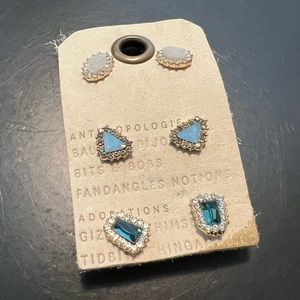 ANTHRO 3 set stud earrings